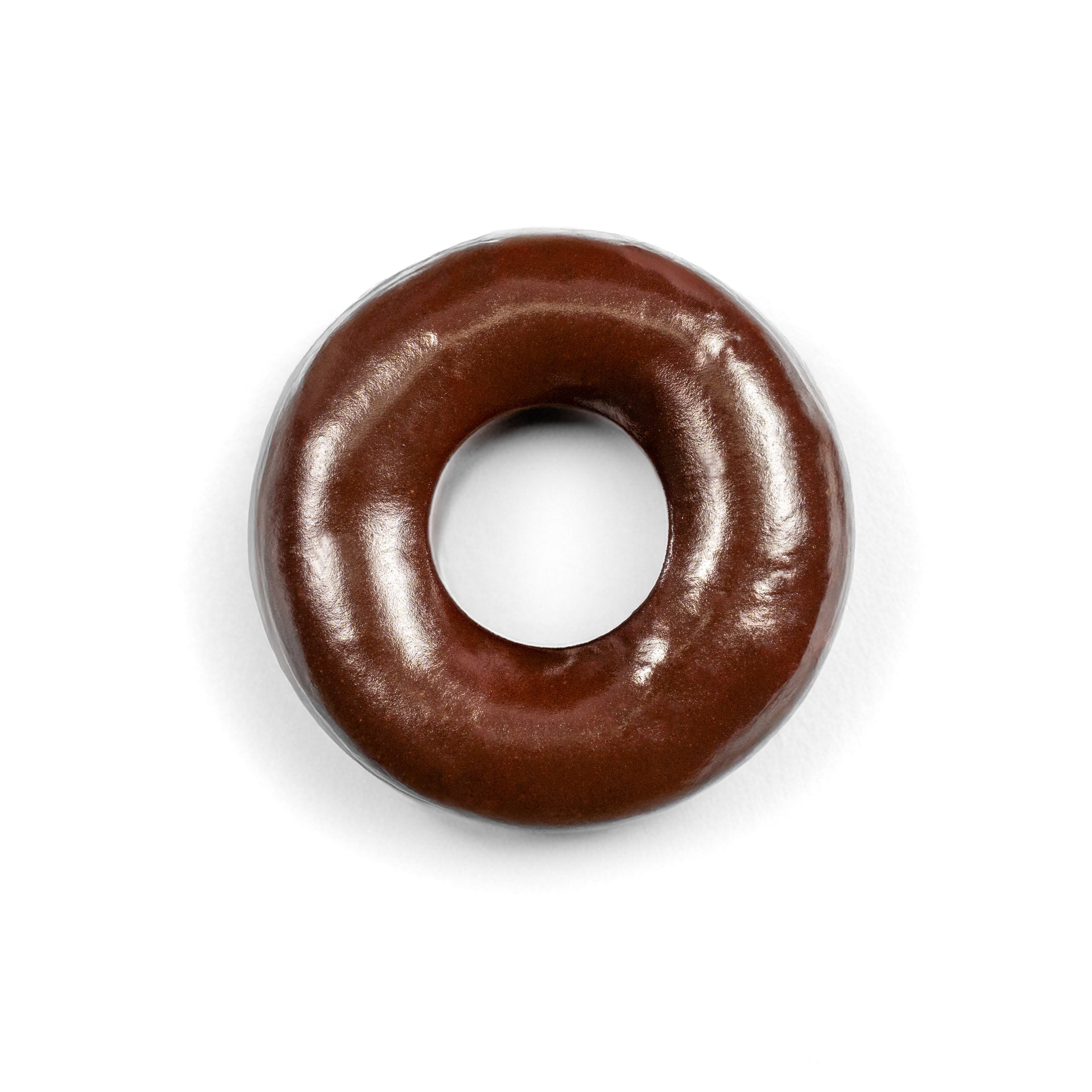 Plain chocolate dipped donut