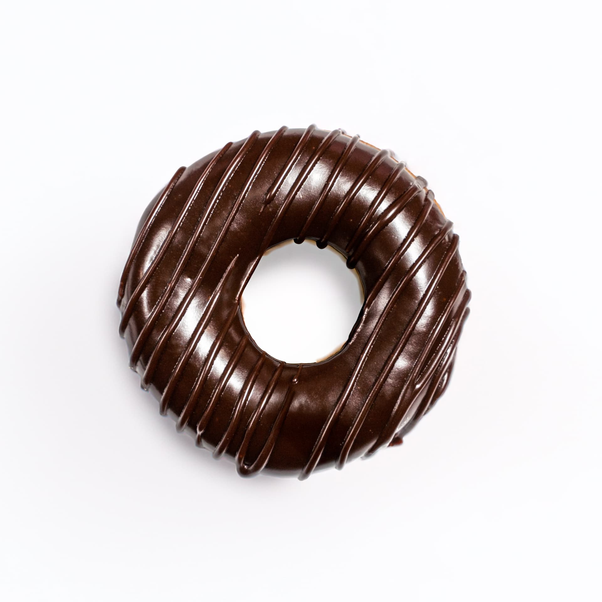 Chocolate ganache filled donut