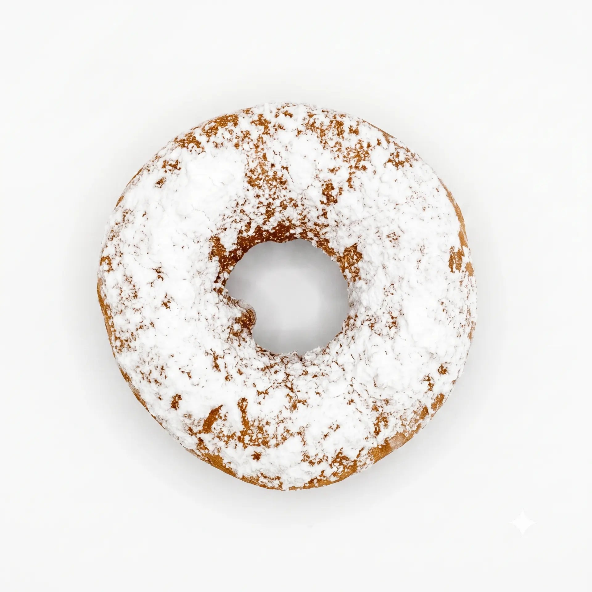 Cinnamon Snow donut dusted with icing sugar